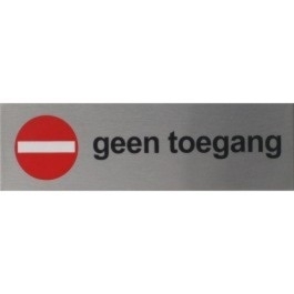 RP16 RVS Pictogram GEEN TOEGANG