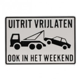 GA058 wit uitrit vrijlaten weekend 35x24cm