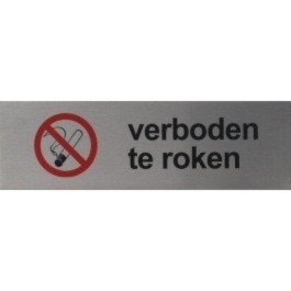 RP15 RVS Pictogram VERBODEN TE ROKEN