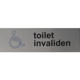 RP05 RVS Pictogram TOILET INVALIDEN