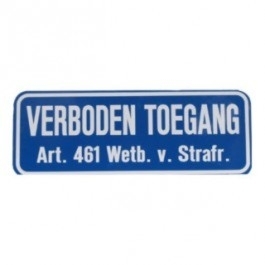 GA-039 Verboden toegang