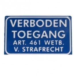 GA-040 Verboden toegang