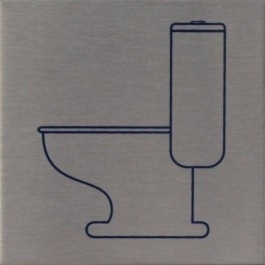 RP37 RVS Pictogram Toilet 80x80mm