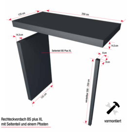 Deurluifel München 125cm diep