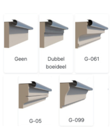 Klassieke houten deurluifel tot 308cm breed