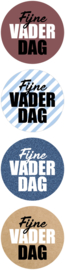 Stickers Vaderdag rond 35 mm - 4 motieven