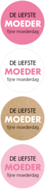 Stickers Moederdag rond 35 mm - 4 motieven