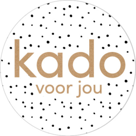 Stickers Kadootje Voor Jou rond 35 mm
