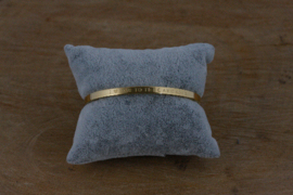 Quote armband 'I Love You To The Moon and Back' goud