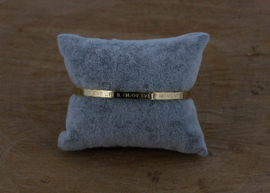 Quote armband 'Love Life and Enjoy Every Moment' gold