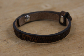 CUOIO ARMBAND CROCO COLONIAL BROWN GOLD