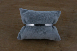 Roestvrij stalen (RVS) stainless steel armband met ster zilver