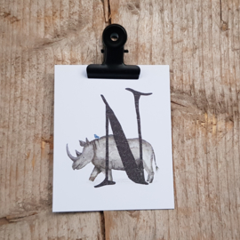 N van Neushoorn - Letterkaartje