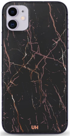 Zwart roze marmer telefoonhoesje iPhone 11 softcase
