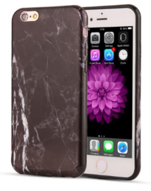 Zwart marmer hoesje iPhone 8 softcase