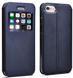 Donkerblauw hoesje iPhone 8 flip case
