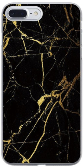 wervelkolom Faculteit Brig Zwart goud marmer hoesje iPhone 8 Plus softcase | iPhone 8 Plus |  Uniekhoesje.nl