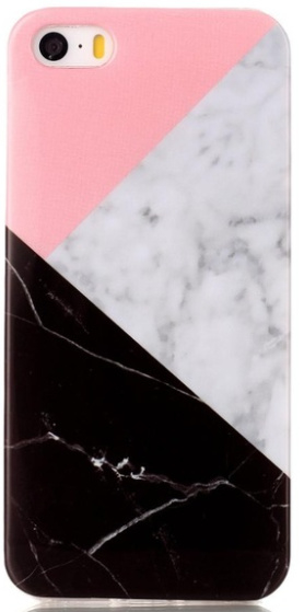 Zwart roze marmer iPhone 8 Plus softcase | iPhone Plus | Uniekhoesje.nl