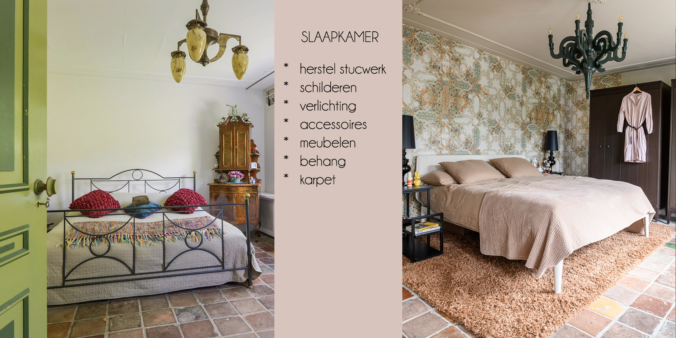 makeover behang slaapkamer