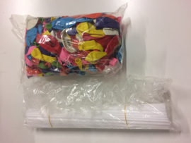 Zuster Evie ballonnen met stokjes per 10