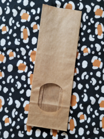 Blokbodemzak kraft (met sluitclip, 20 stuks)
