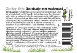 Etiketten Chocolaatjes met musketzaad