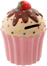 Spaarpot cupcake aardbei