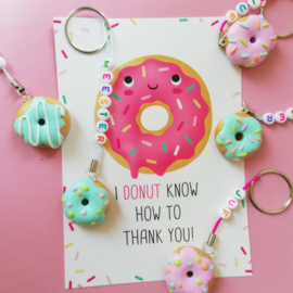 " I Donut know how to thank you" kaart