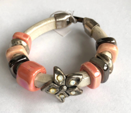 Leren Armband met kralen