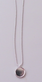 Mini ballchain ketting met hanger 16 mm