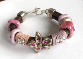 Leren Armband met kralen