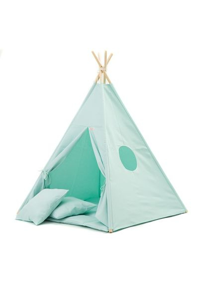 Tipi Tent Speeltent Kinderkamer Mintgroen | Tipi tenten en Tipi Tent Speeltent Kinderkamer Pink | Tipi tenten en