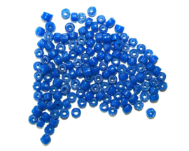 Cilindervormige glaskralen, blauw