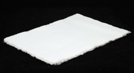 Katoenpapier met scheprand,  wit, A4 = 29 x 21 cm.