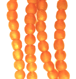 Oranje glaskralen, maat 2