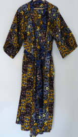 Afrikaanse kimono lang, geel