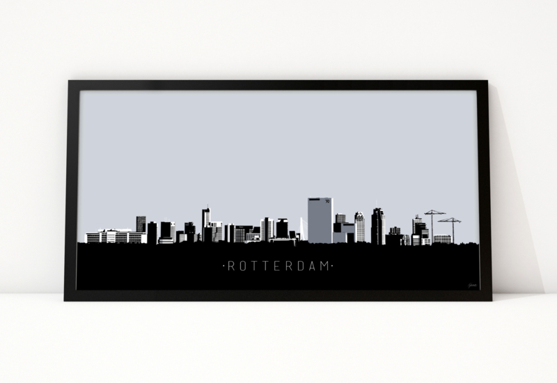 Skyline Rotterdam vanaf Noord