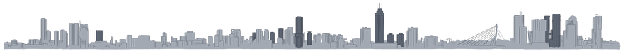 Tekening Toekomst van de skyline van Rotterdam