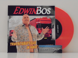 7" Edwin Bos - Truckchauffeur In Hart En Nieren *ROOD VINYL* (2018) ♪