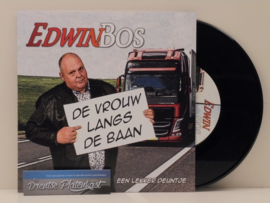 7" Edwin Bos - De Vrouw Langs De Baan / Een Lekker Deuntje (2020) ♪