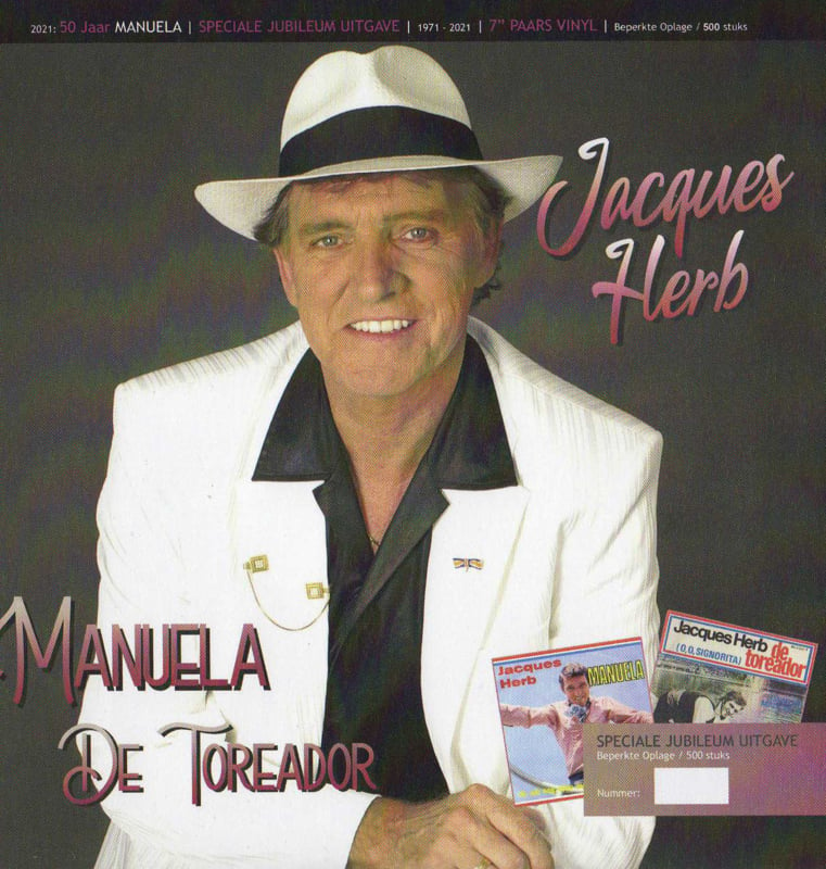 7″ Jacques Herb – Manuela / De Toreador *500 Stuks Genummerd Op Paars Vinyl* (2021) ♪