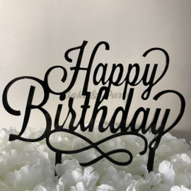 Taart Topper Acryl "Happy Birthday" (3)