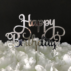 Taart Topper Acryl "Happy Birthday" (6)