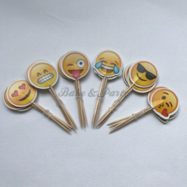 Cupcake Toppers "Emoji" (24 stuks)