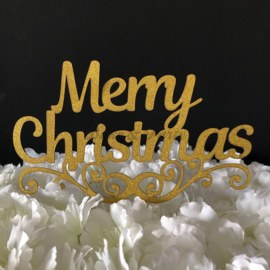 Taart Topper Carton "Merry Christmas" (2)