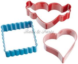 Wilton - Cookie Cutters Set - Valentine (3 stuks)