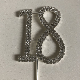 Taart Topper Strass "18" (3)