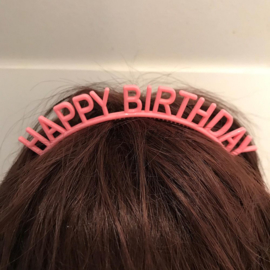 Tiara "Happy Birthday" Roze