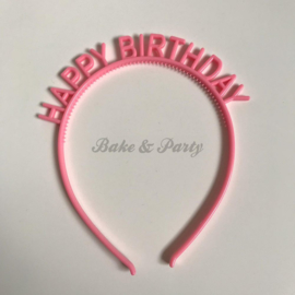 Tiara "Happy Birthday" Roze