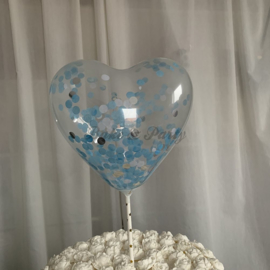 Taart Topper "Ballon" (2) Blauw